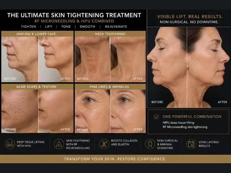 Results of combined treatment for the ultimate skin tightening treatment Irthlingborough