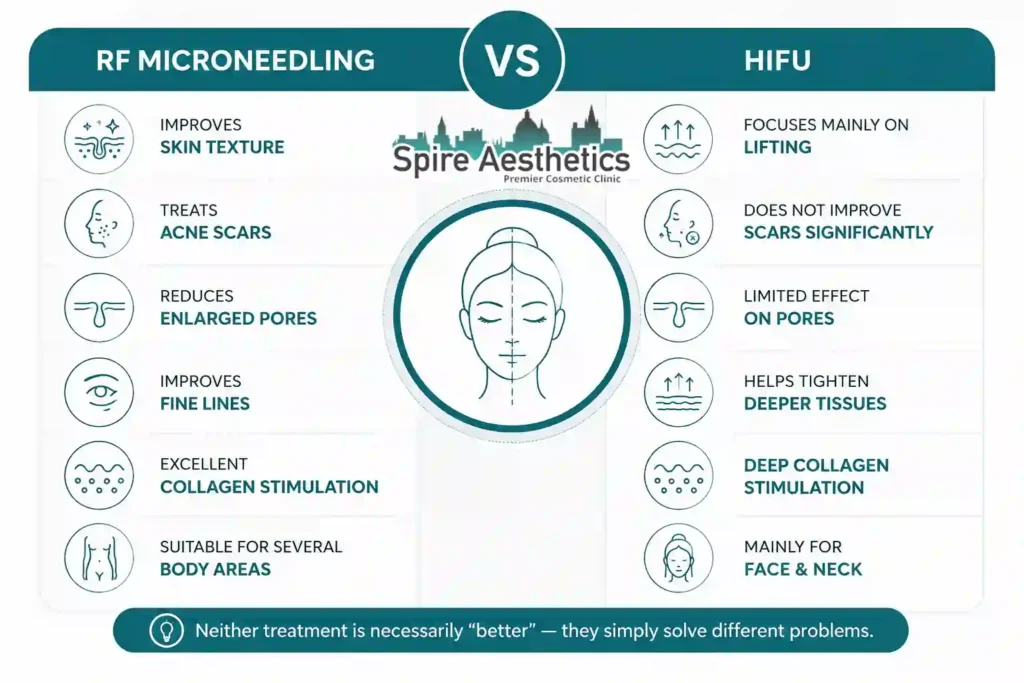 RF Microneedling vs HIFU: Which Treatment Gives Better Results Irthlingborough?